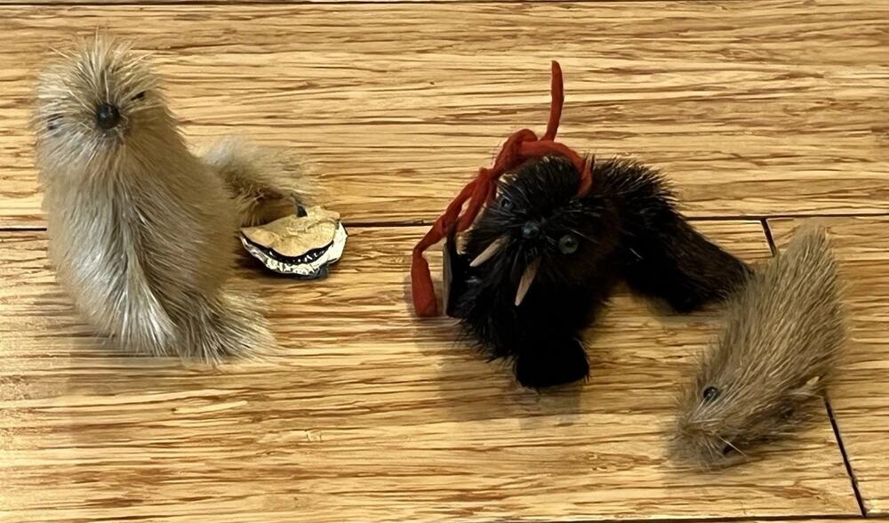 Lot Of 3 Real Fur Taxidermy Mini Seal & Baby Seal Vintage Borgen Norway Handmade
